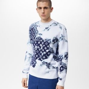 Louis Vuitton SS22 Monogram Banadana Crewneck Sweater Med NWT